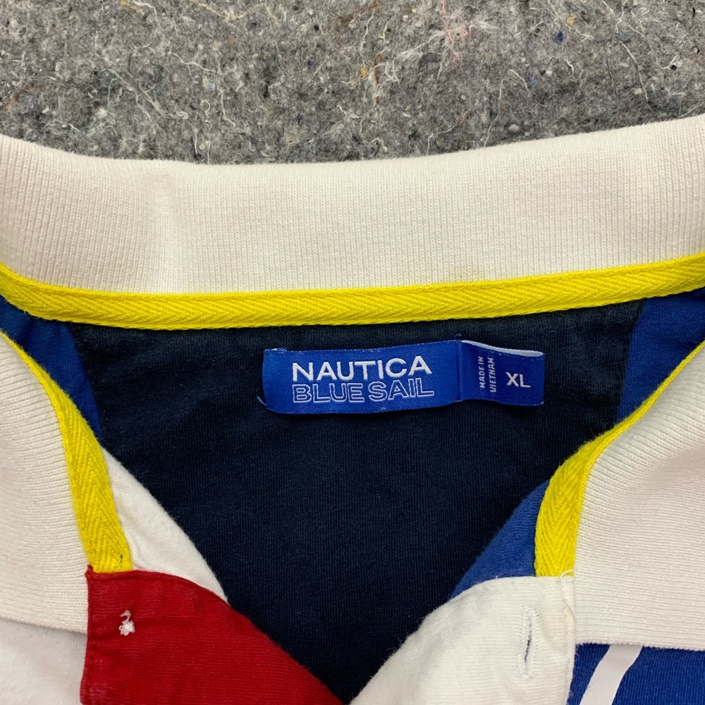 Nautica multicolor Blue Sail polo shirt XL - Picture 3 of 8